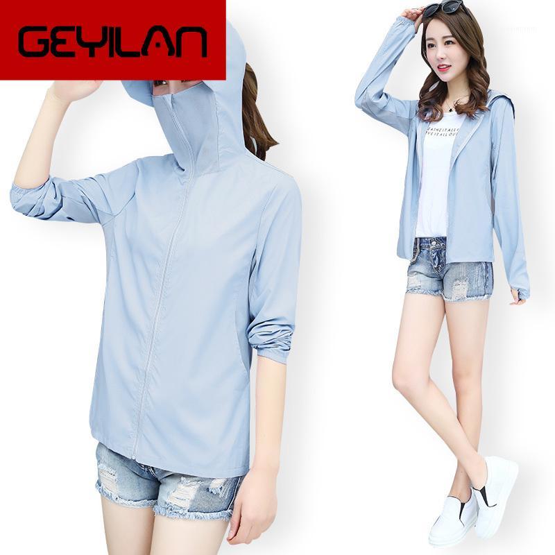 

Summer Cardigan Women Thin UV Jacket Lady Coat Hooded Blue White 2020 Sun Protection Sunscreen Spring Blusas Female Plus Size E51, Yellow