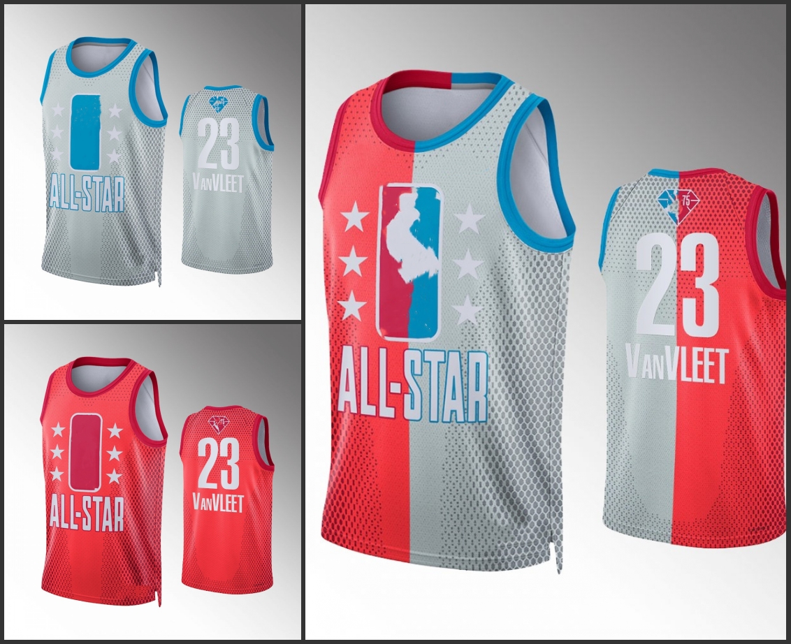 

Toronto Raptors''Men Fred VanVleet 2022 All-Star Split Limited Maroon Gray Jersey