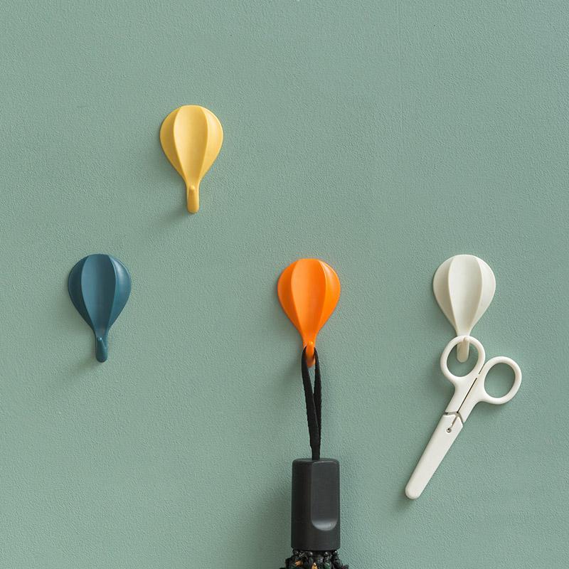 

8 Pcs Multifunction Hot Air Balloon Wall Hook ABS Self-adhesive Solid Hook Rack Key Holder Wall Hooks Decorative Hanger
