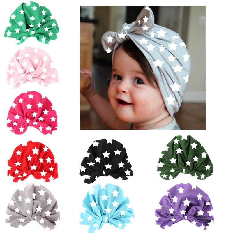 

Lawadka Star Baby Hat Children Baby Caps Girls Boys Hats Newborn Photography Props Beanies Accessories, Black