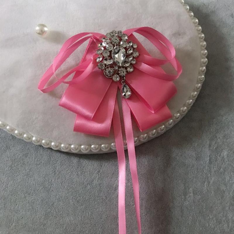 

British Women Bling Rhinestone Bow Tie Groom Men Wedding Party Elastic Strap Butterfly Crystal Bowtie JK Classic Necktie Cravat