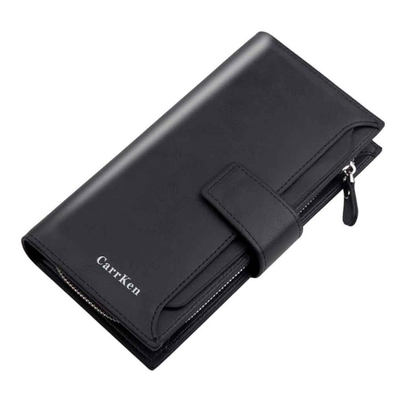

Men's Wallets Long Clutch Wallet Female Long Large Card Purse Multifunctional Card Case Simple and Stylish Mobile Phone Bag, Black