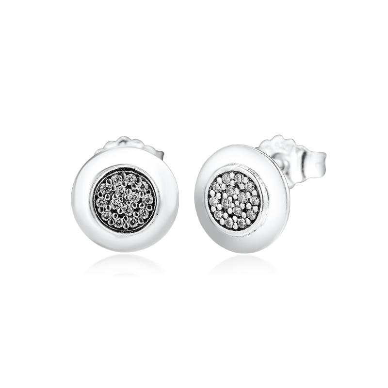 

CKK Earring Signature Stud Earrings Sterling Silver Jewelry 100% 925 Silver Women Brincos Oorbellen Pendientes