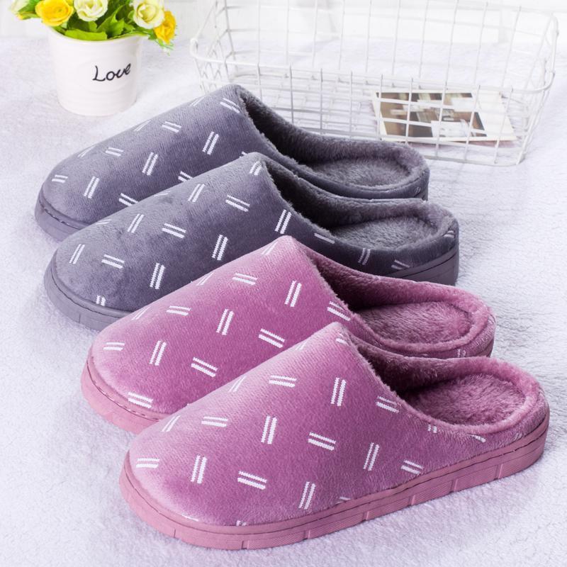 

KushyShoo Women Slippers Bedroom Slippers Indoor Simple Winter Warm Cotton Couple Home House Shoes Men1, Purple