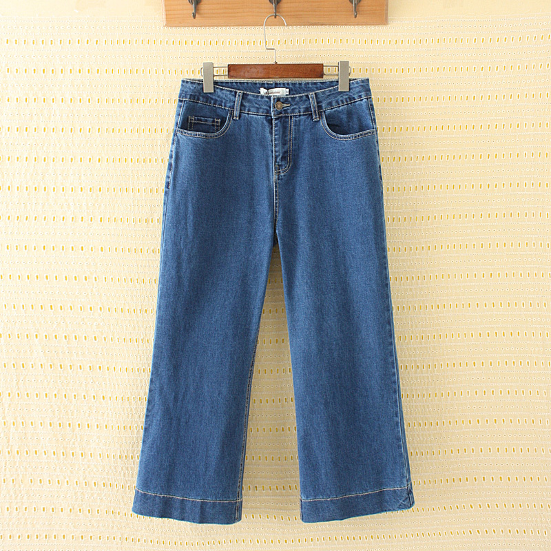 

Size 2xl-4xl Plus Women's Straight Pants Stretchable Denim 0dvo, Blue