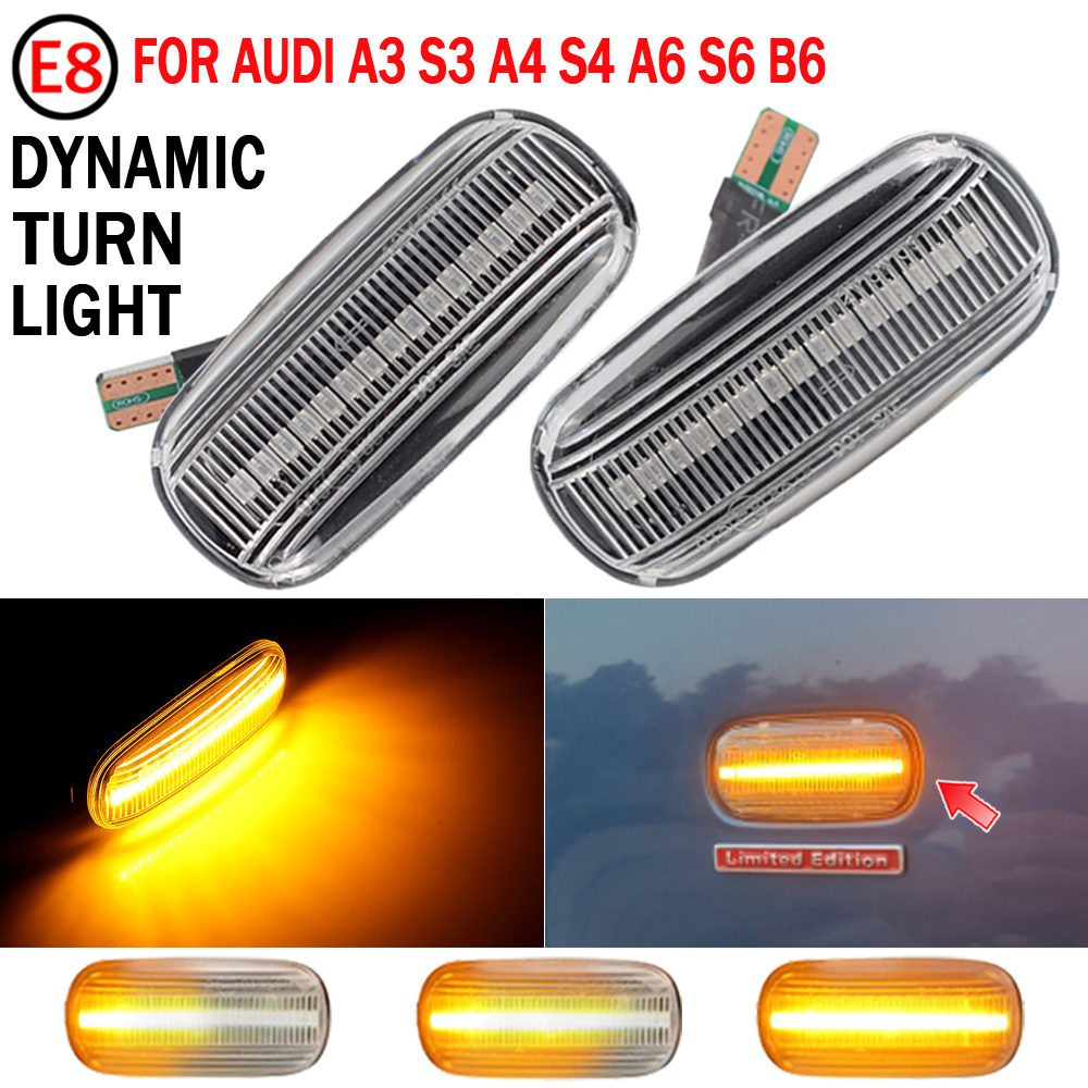 

Led Dynamic Side Marker Turn Signal Light Sequential Blinker Light Emark For Audi A3 S3 8P A4 S4 B6 B7 B8 A6 S6