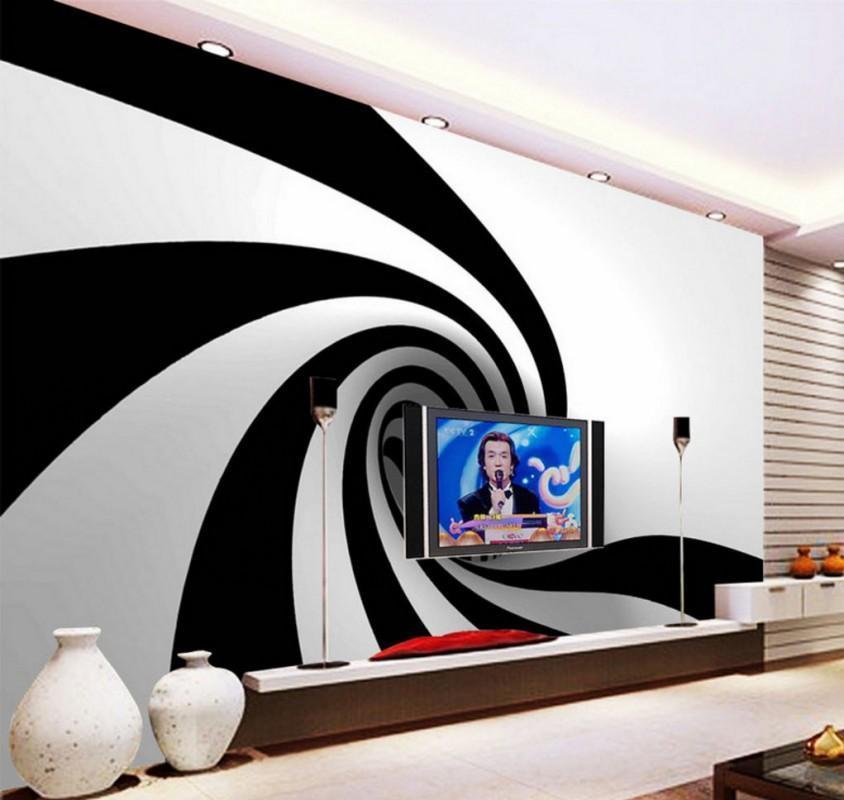 

Drop Shipping Custom Photo Wallpaper Abstract 3D Stereo Design Backdrop Wall Custom Balcony Hotel Lobby Decoration1, As pic