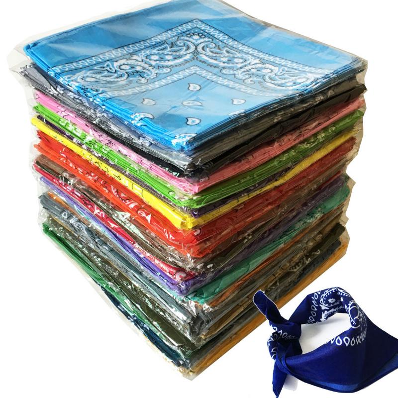 

Women Multifunctional Square Bandana Scarf Cotton Print Casual Fashion Four Seasons Scarf Head Wrap Kerchief Neck Shawl 55*55cm
