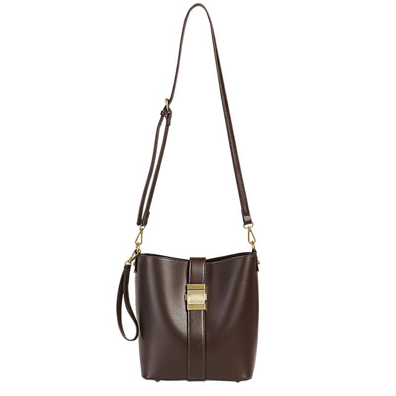 

Simple women's Bucket Bag versatile Fashion Shoulder Bag Large Capacity messenger, Black