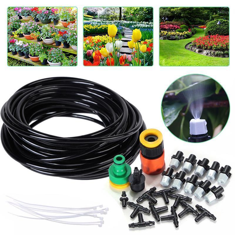 

10M Garden irrigation With 10 Spraying Heads + Connector For Garden Plant Flower Moisturizing Dust Removing Sprayers1