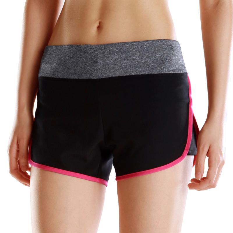 

Summer Women Sport Fitness Yoga Shorts Polyester Spandex Running Gym Workout Sportswear Short Pants, Green