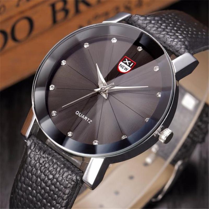 

Wristwatches 2021 Geometric Fashion Ladies Watches Leather Band Quartz Wrist Women Clock Casual Rhinestone Female, Khaki