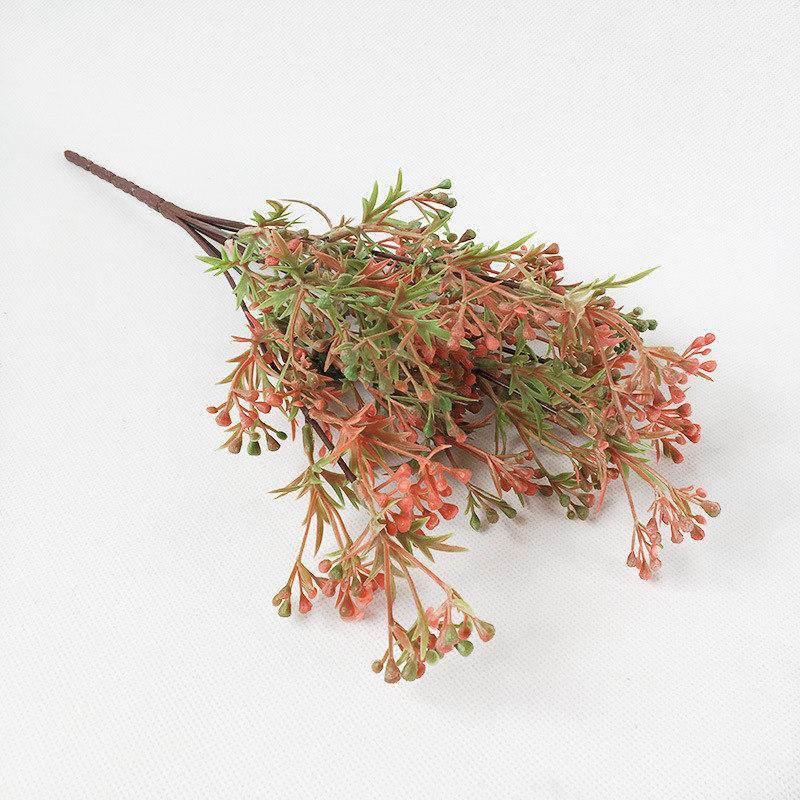 

29cm Length Mini Plastic Pearl Grass Artificial Green Plant Home Living Room Decoration Fake Flower DIY Wreath Material 528221