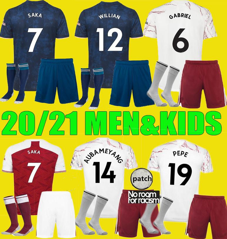 

20 21 PEPE SAKA WILLIAN NICOLAS Arsen soccer jersey Men Kids kits 2020 2021 CEBALLOS GUENDOUZI SOKRATIS TIERNEY football shirt set Uniforms, Colour 6