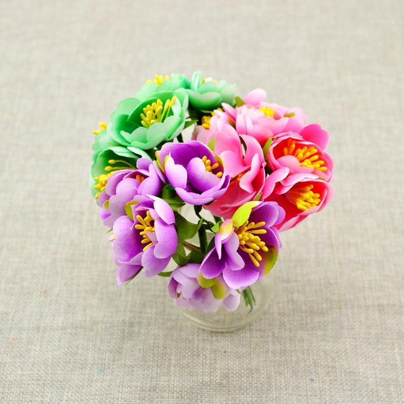 

30pcs Artificial Flower Wedding for car Decoration DIY wreath material Gift Box Scrapbooking Bridal bouquet cheap Silk Stamens1, Champagne