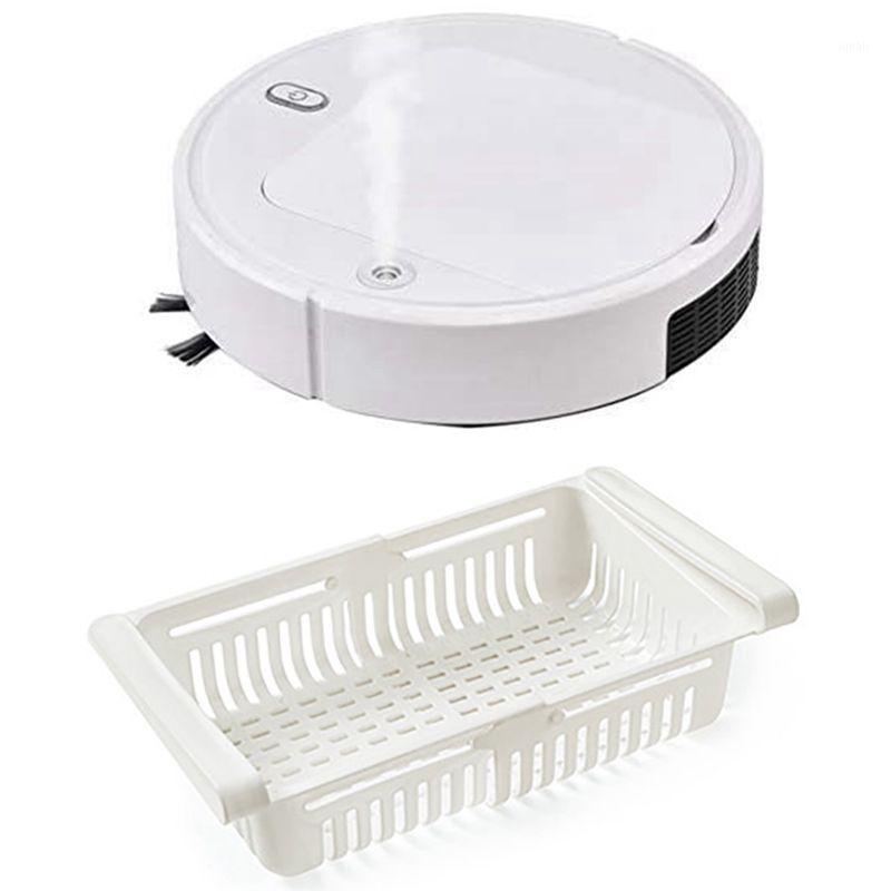 

1pcs Refrigerator Storage Box Drawer & 1pcs ligent Robot Vacuum Cleaner, with Ultraviolet Function1