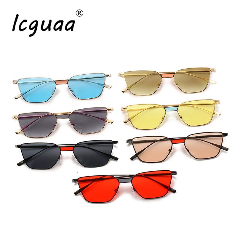 

Sunglasses Fashion Cat Eye Polygonal Small Glasses Ladies Frame Metal Vintage Gradient Lentes De Sol