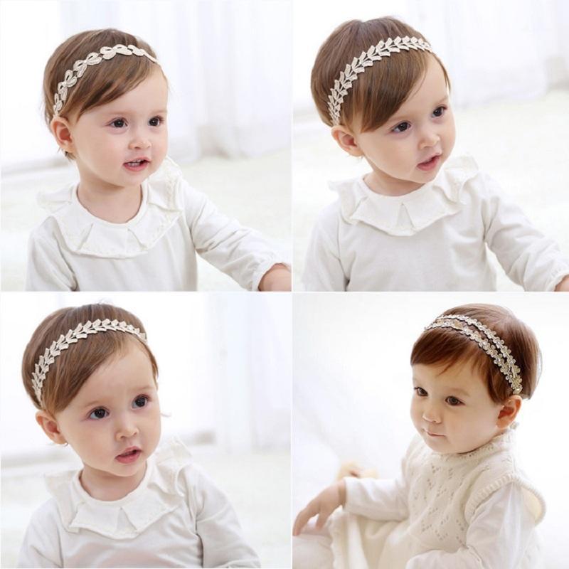 

Korean Version Lace Flower Headband Baby Girl Pearl Rhinestone Scrunchie Hair Accessories Bow Leaf Elastic Newborn Hair Band1, Flower silver