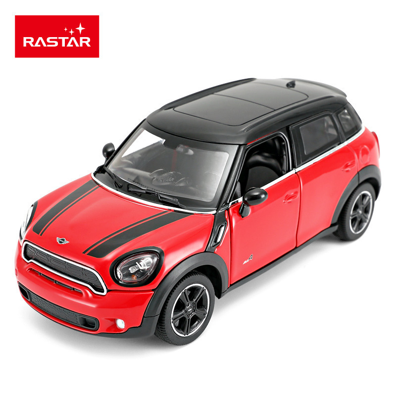 

Blue Rastar Diecast 1:24 Mini Coopers Countryman Red SUV High Simulator Alloy Metal Model Car Pull-back Vehicles