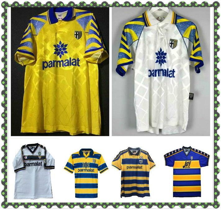 

Long sleeve 1999 2000 Parma Retro soccer Jersey Home away 99 00 FUSER 8 BAGGIO 9 CRESPO 10 ORTEGA 11 AMOROSO F CANNAVARO Football shirt, Gold