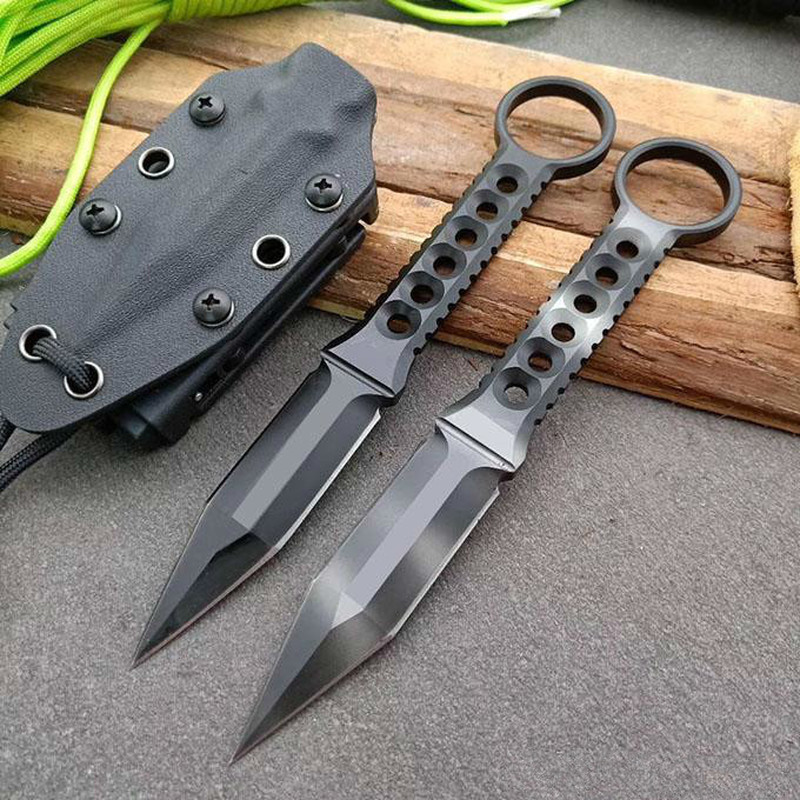 

A2 steel tactical fixed blade knife outdoor camping self defense Spartan extreme ratio cold steel Pohl rajah combat knife