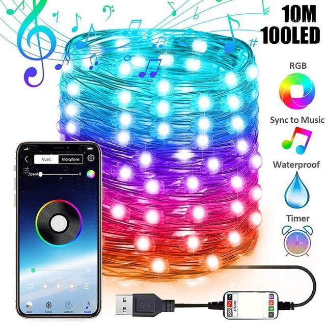 

Christmas Tree Decoration Lights Customized Smart Bluetooth LED Personalized String Lights App Remote Control Dropship1