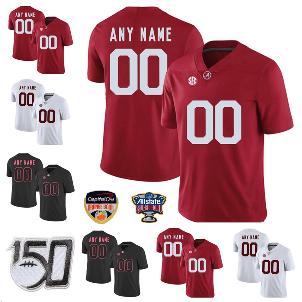

Alabama Crimson Tide College Football Jersey Patrick Surtain II Jersey Josh Jacobs Robinson Jr Dylan Moses Quinnen Williams Custom Stitched, Black