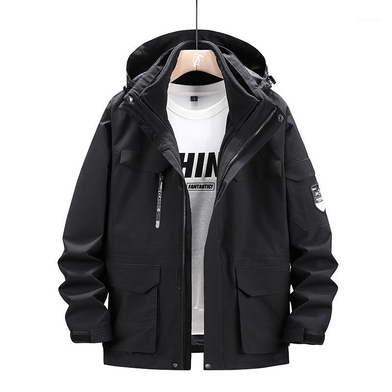 

2020 Men Winter Warm 3in1 Jacket Camping Climbing Skiing Hiking Coat Waterproof Outdoor Sport Jackets Brand Clothing1, Blue