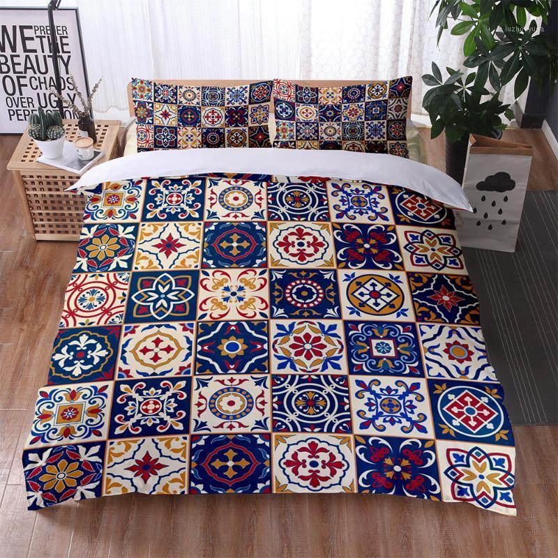 

Bohemian style comforter bedding set printing bed set duvet cover sets Queen King Quilt Cover Pillow cases Home Textile1