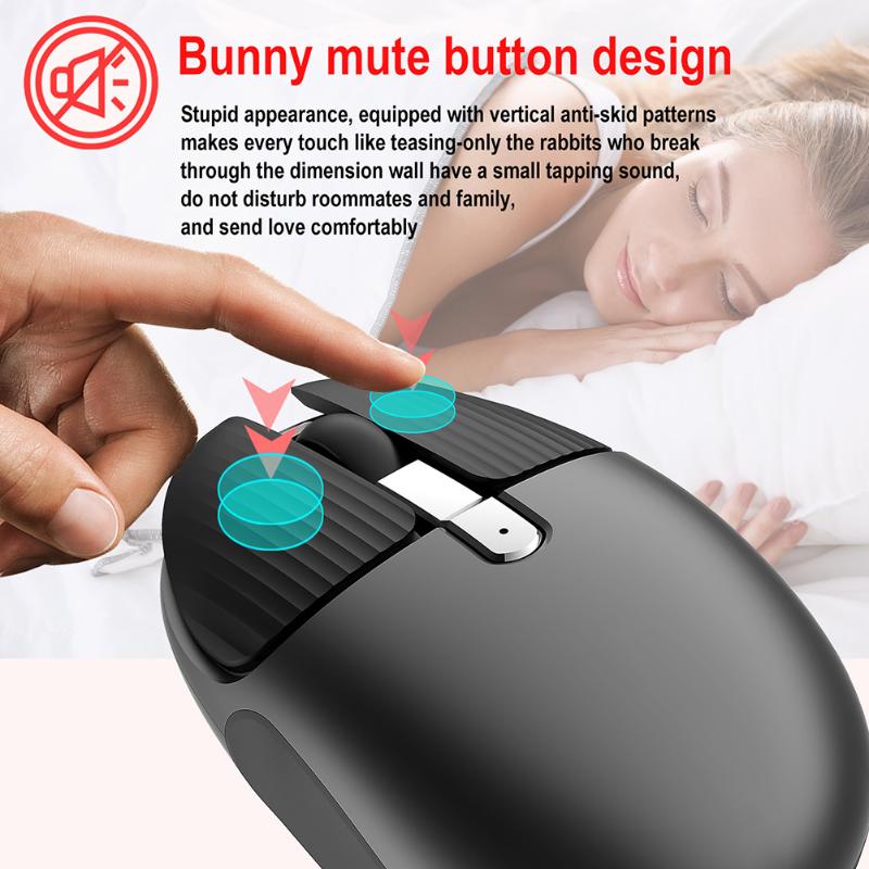 

2.4G With USB Receiver Multifunction Mini Wireless Mouse Home Office Dual Mode Bluetooth 5.0 Universal For Laptop Practical