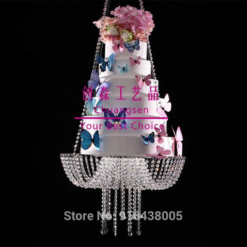 

Other Festive & Party Supplies Foshan Glass Crystal Chandelier Style Drape Suspended Swing Cake Stand,acrylic Stand Holder , Christmas Deco