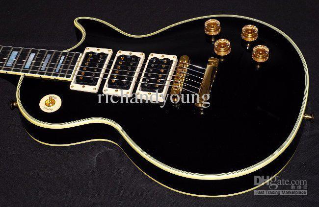 

High Quality Wholesale Custom Peter Frampton Signature Rosewood Fingerboard Electric Guitar, 3 Pickups Black Guitar