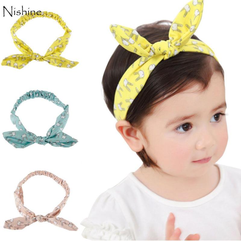 

NISHINE Baby Girl Kids Cartoon Headbands Infant Head Band Wrap Hair Accessories for Children Turban Headdress, Yellow