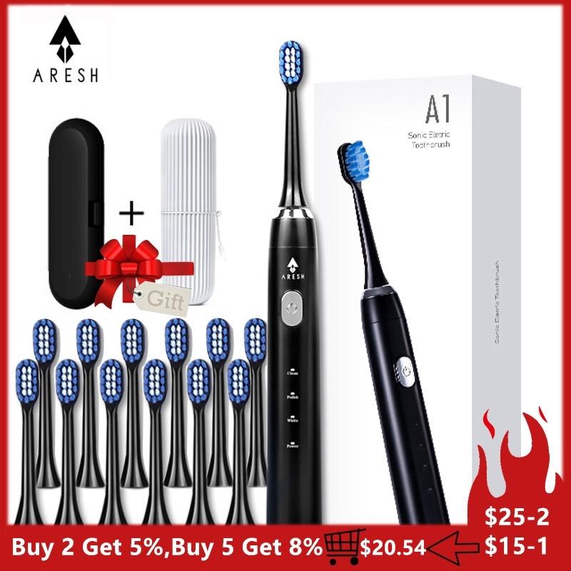 

Brush Automatic ARESH A1 Electric Toothbrush Smart Rechargeable Sonic Toothbrush 3 Mode Adult Timer IPX7 Waterproof Ultrasonic