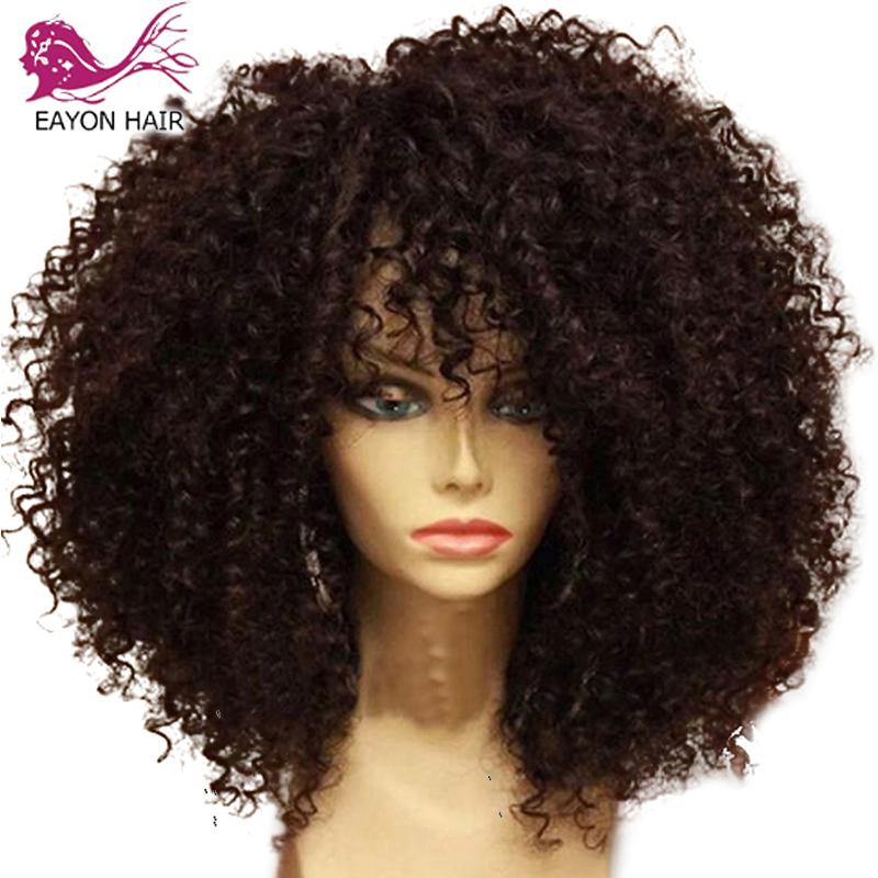 

EAYON Brazilian Curly Silk Base Closure Human Hair Wigs 5x5 Silk base Curly Lace Wigs 4x4 Closure Human Remy Hair, Natural color