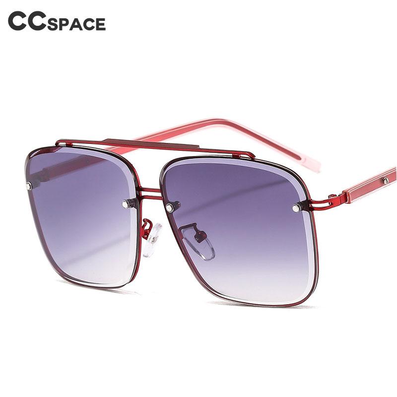 

46502 Square Frameless Trimming Luxury Sunglasses Men Women Fashion Shades UV400 Vintage Glasses