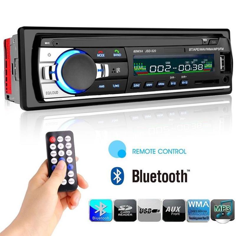 

Onever Car Radio 12V Bluetooth Car Stereo In-Dash 1 Din FM Aux Input Receiver SD USB MP3/MP4 MMC WMA Radio Player
