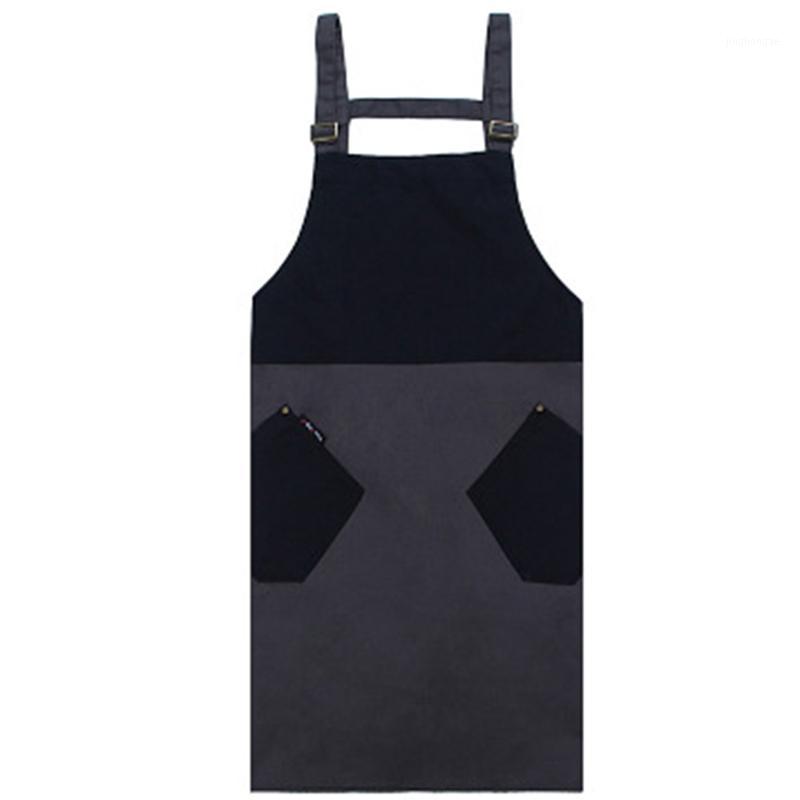 

Women Men Halter Neck Adjustable Strappy Pockets Kitchen Cooking Anti-Dirty Cafe Shop BBQ Hairdresser Work Apron1