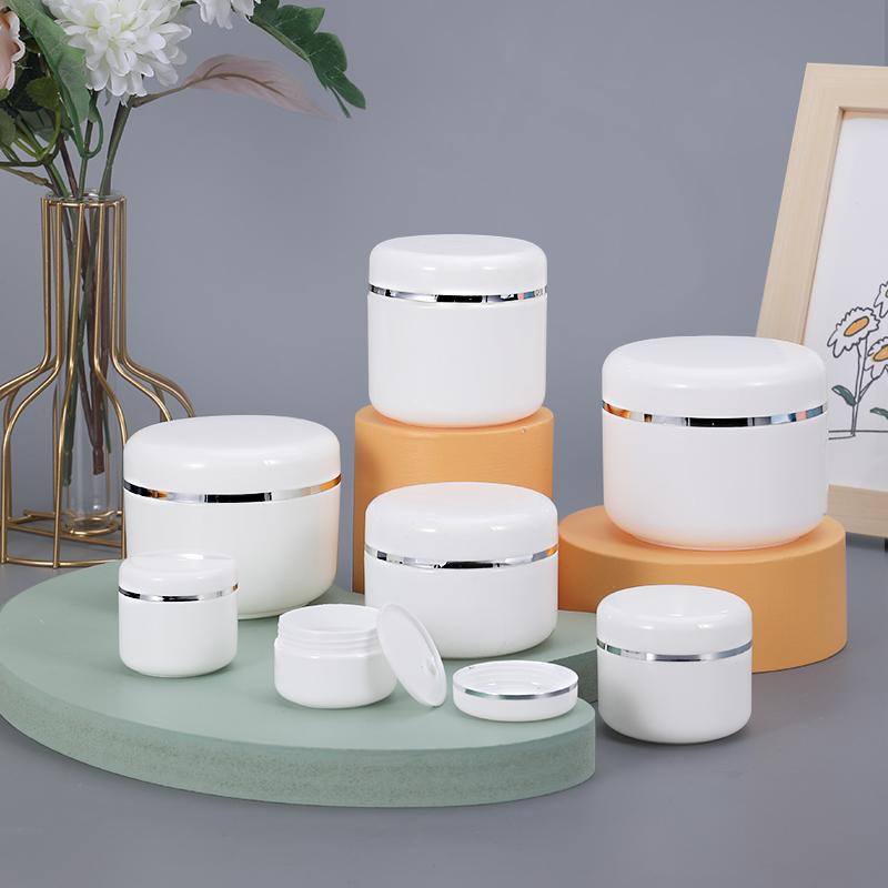 

1Pcs Empty Cosmetic Containers Refillable Bottles Travel Face Cream Lotion Plastic Makeup Jar Pot 20g 30g 50g 100g 150g 250g