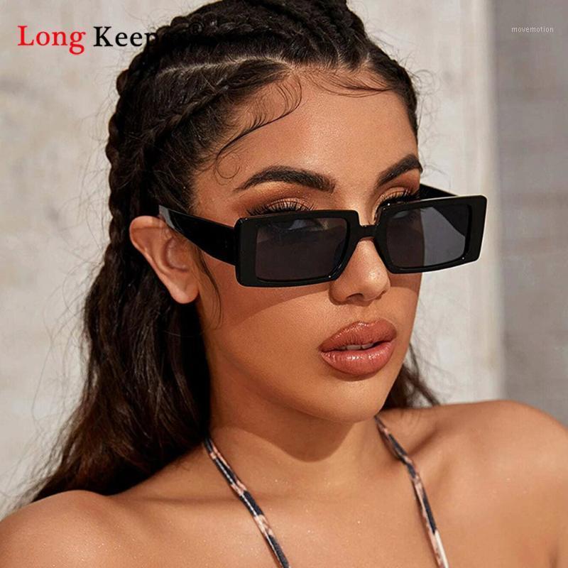 

Retro 90s Rectangle Green Black Sunglasses 2020 Women Brand Design Fashion Leopard Frame Flat Top Sun Glasses Shades Female1