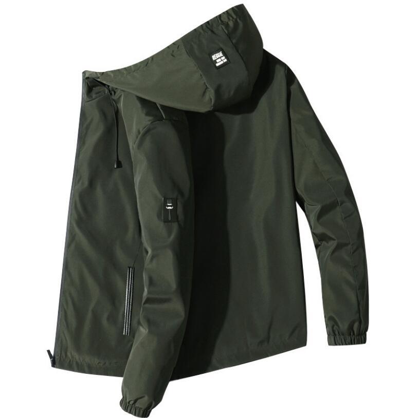 

2021 Men Fashion Autumn New Arrival Man Windproof Coat Men's Hooded Windbreaker Jacket J37J, Green