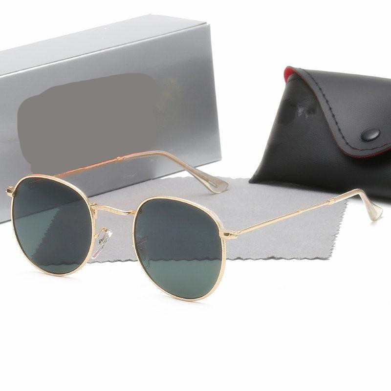 

2022 Designer Mens Women For Sunglasses Vintage Brand Band UV400 Protection Outdoor Round Sun glasses with case