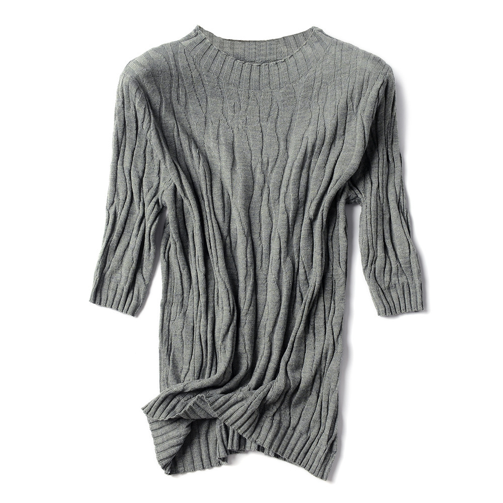 

2021 New Cashmere Spring Knit Short Sleeve Women Summer Loose O-neck t Chic Solid Color Basic T-shirt Tee Shirt Female Top 6gpl, Coffice