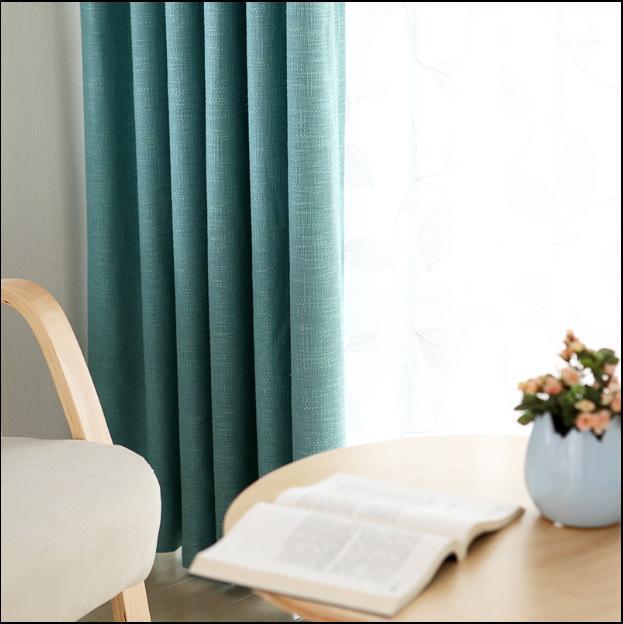 

High-grade Curtains for Living Room Bedroom Protection Cotton Linen Hotel Engineering Living Room Bedroom Curtain New Half Shade1, Tulle