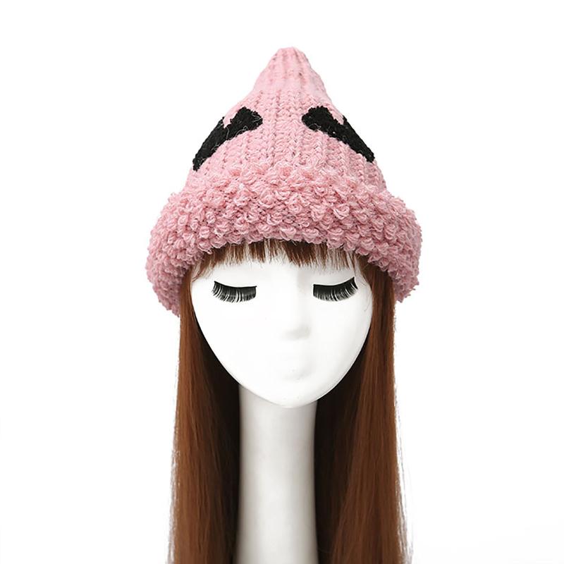 

Women's 2021 New Autumn And Winter Cute Little Devil Knitted Women Winter Outdoor Beanie Girls Female Skiing Warm Woolen Hat, Red