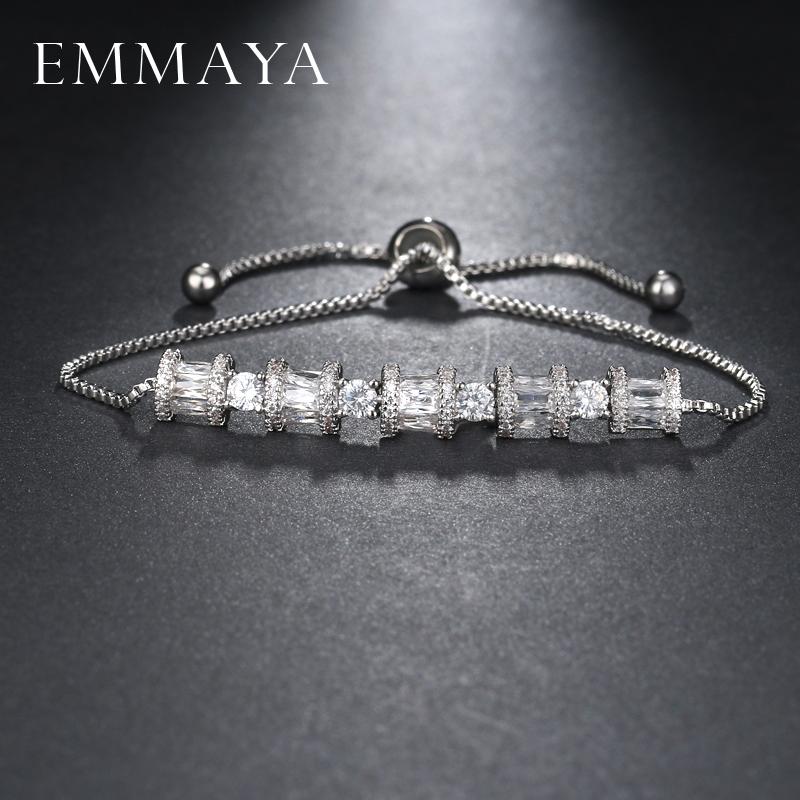 

EMMAYA Fashion Adjustable Bracelets For Women Pulseras Mujer Wedding Crystal Bracelet Charm Femme Party Jewelry Friend Gift
