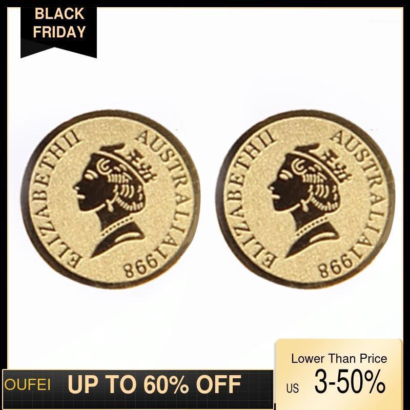 

OUFEI Stud Earring Queen Human Head Earring Titanium Steel Metal Fashion Round Earrings For Women Jewelry Gifts Accessories1