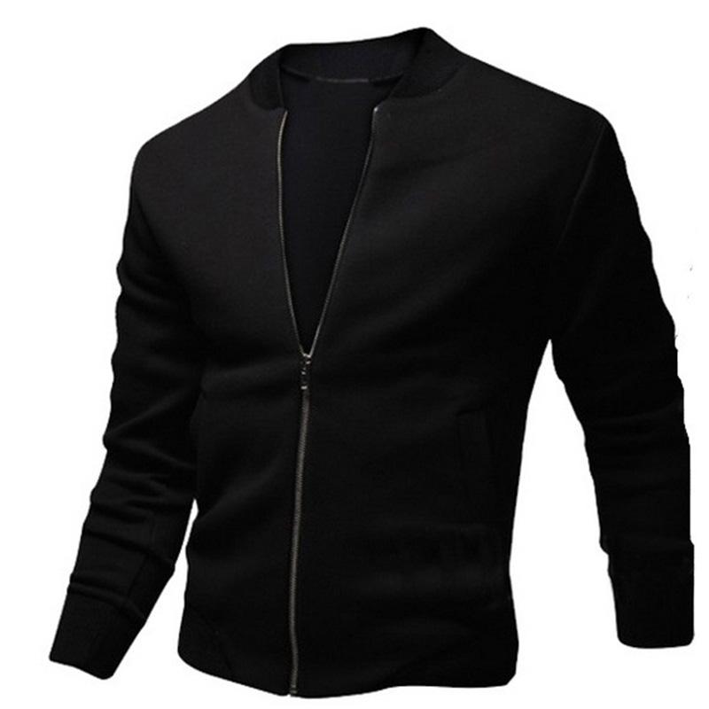 

ZOGAA Spring Autumn Men Jacket Casual Streetwear Baseball Jacket Hip Hop Slim Fit Overcoat Plus Size Mens Coats and Jackets, Black