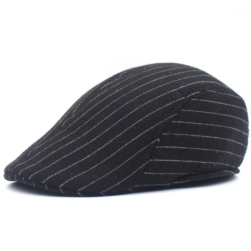 

New Fashion Striped beret hat classic retro newsboy hats men women universal cap outdoor leisure sports sun caps1