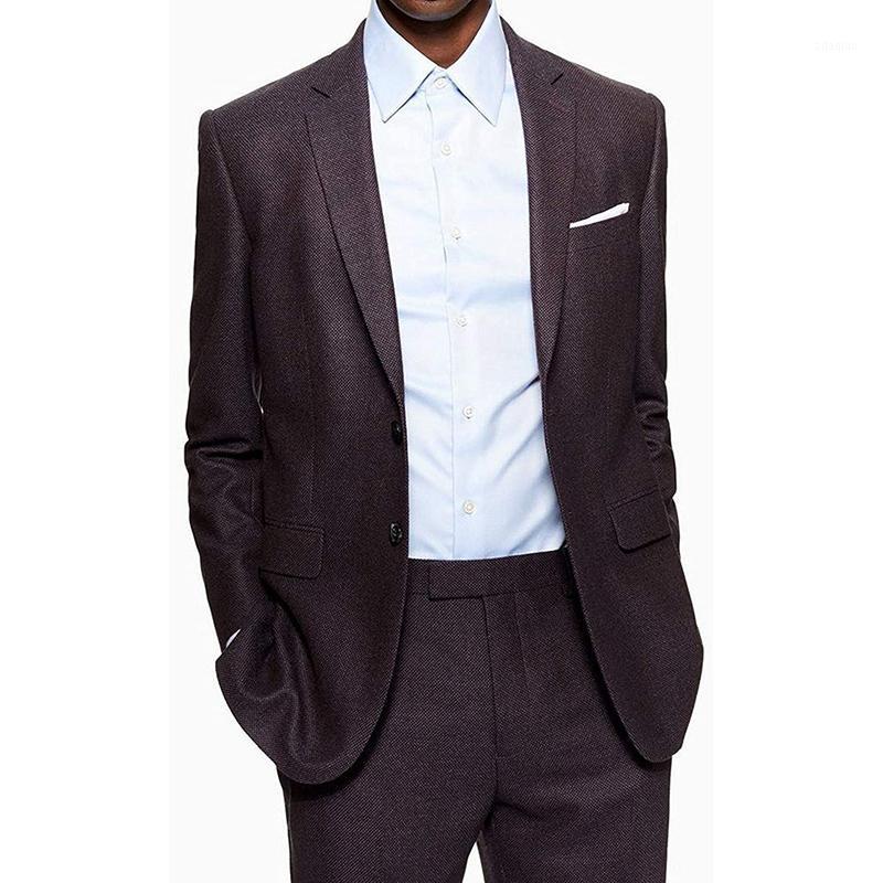 

Men's Slim Fit Suits Classic Wedding Party 2 Piece Jacket and Pants Sets Two Button Tuxedo Formal Office Business Casual Blazer1, Black